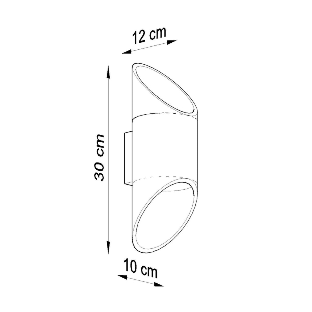 Applique Pure Lume STILLO 30 bianca alluminio G9 interno
