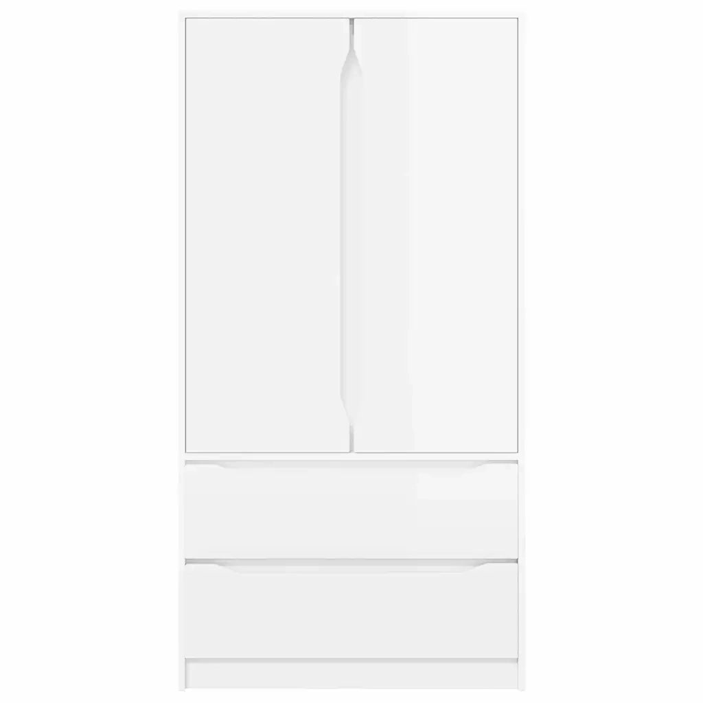 Mobile da Bagno con cassetto Bianco Lucido 79,5 x 49 x 156 cm