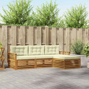 Set di divani da esterno Naturale e Crema 249,5 x 162,5 x 73 cm