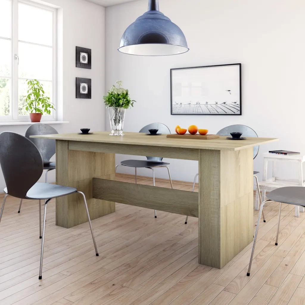 Tavolo da Pranzo | Tavolo da cucina Rovere Sonoma 180x90x76cm in Legno Multistrato