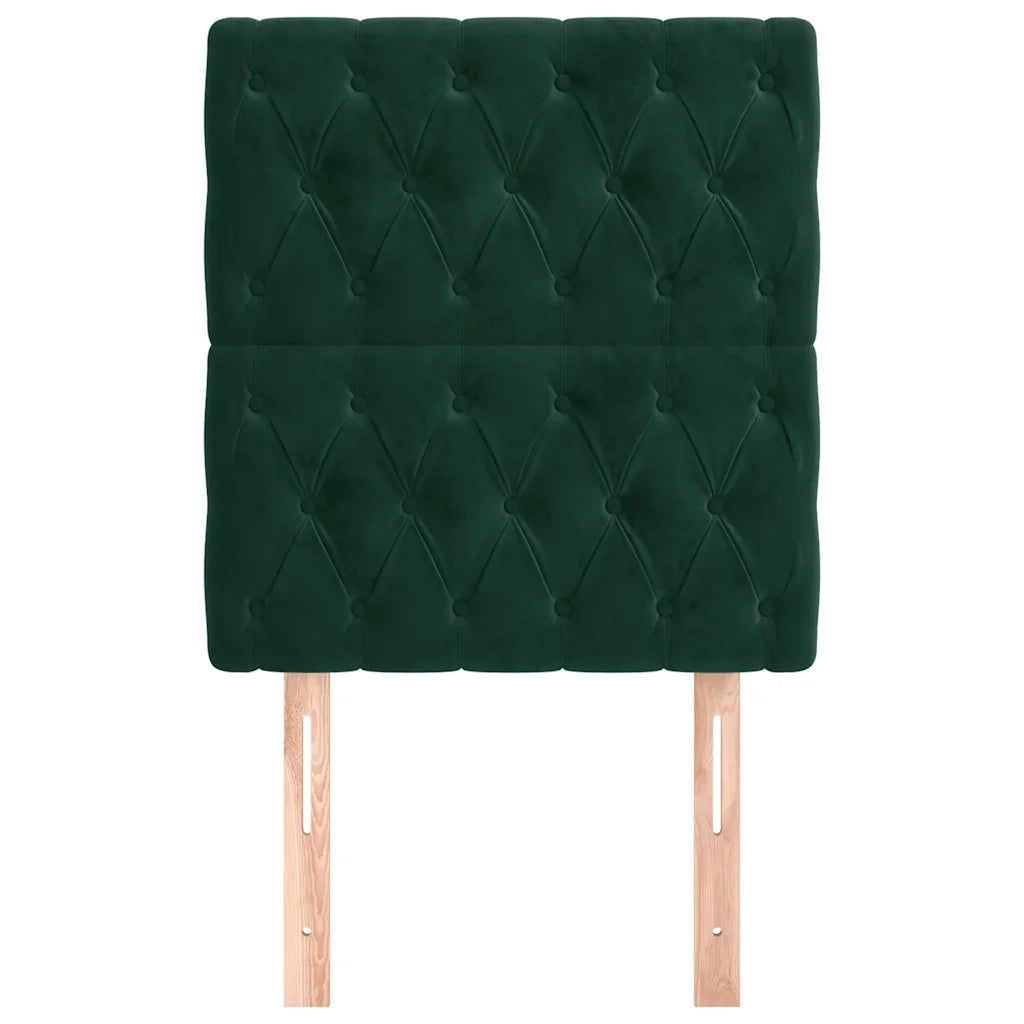 Testiera-Testata-Testiera Decorativa Verde Scuro 80x7x118/128 cm Velluto