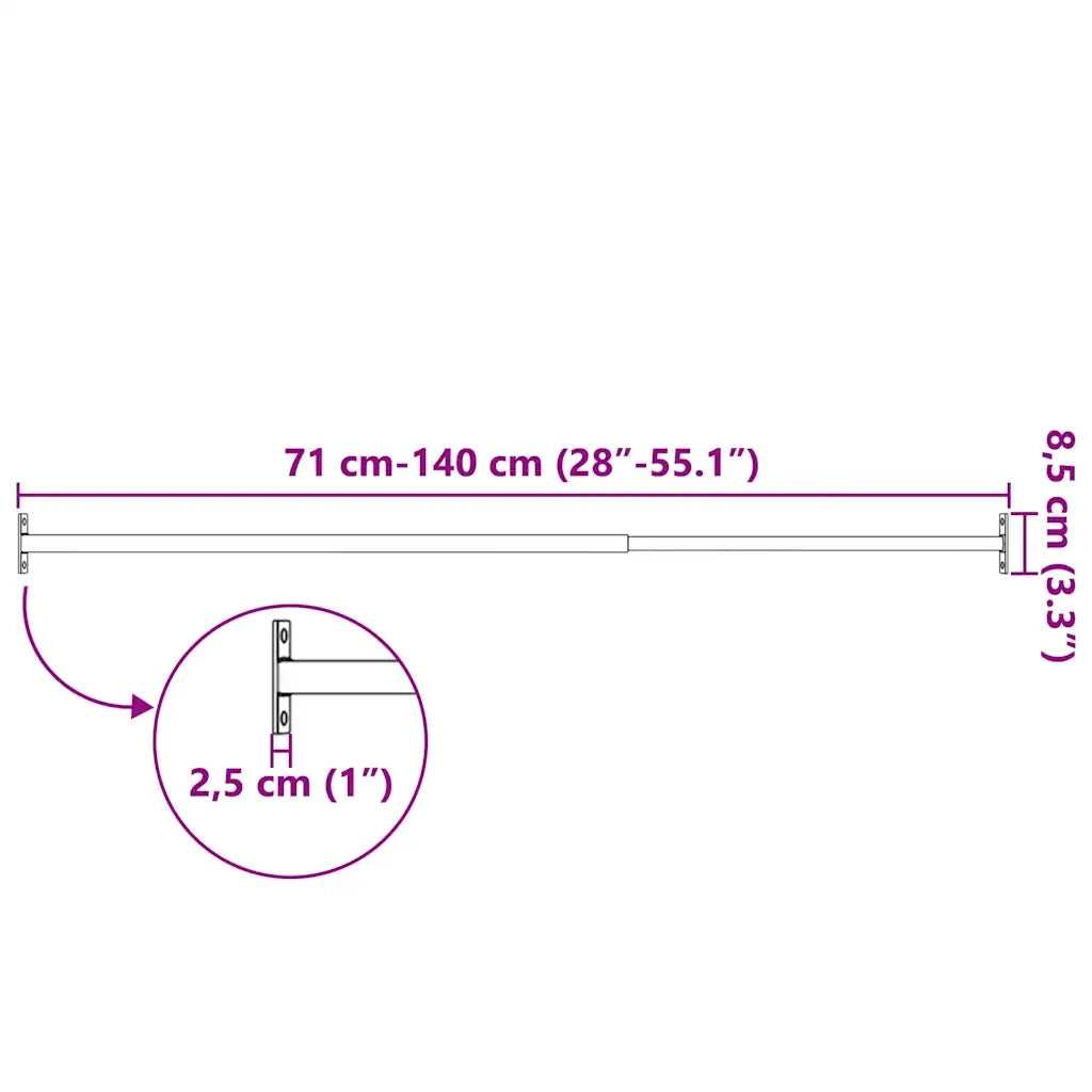 Barra di Sicurezza per Finestra Regolabile 710-1200 mm 144515