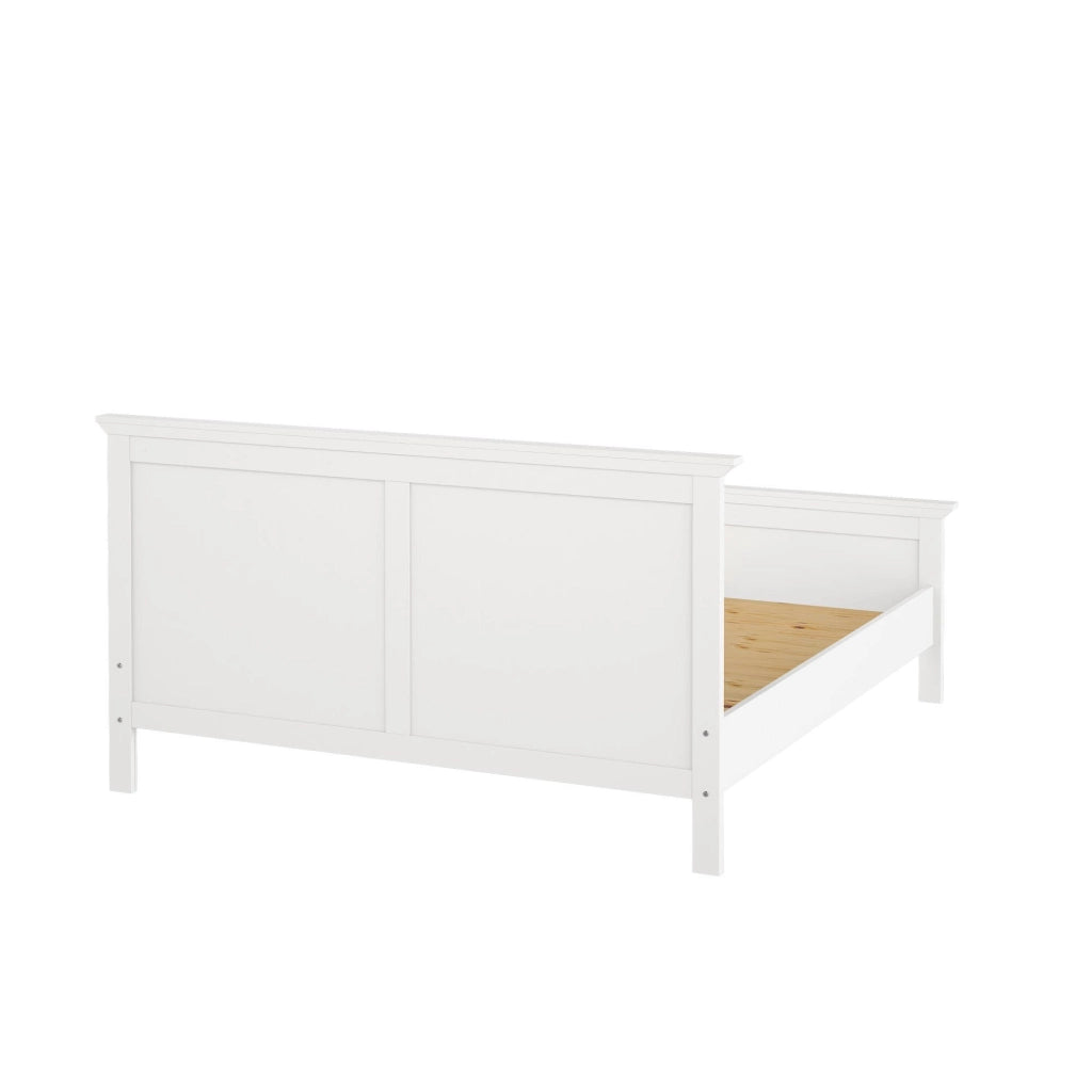 Letto piazza e mezza Faxai, Sommier per camera da letto, Giroletto per stanza, Struttura porta materasso, 211x179 h110 cm, Bianco