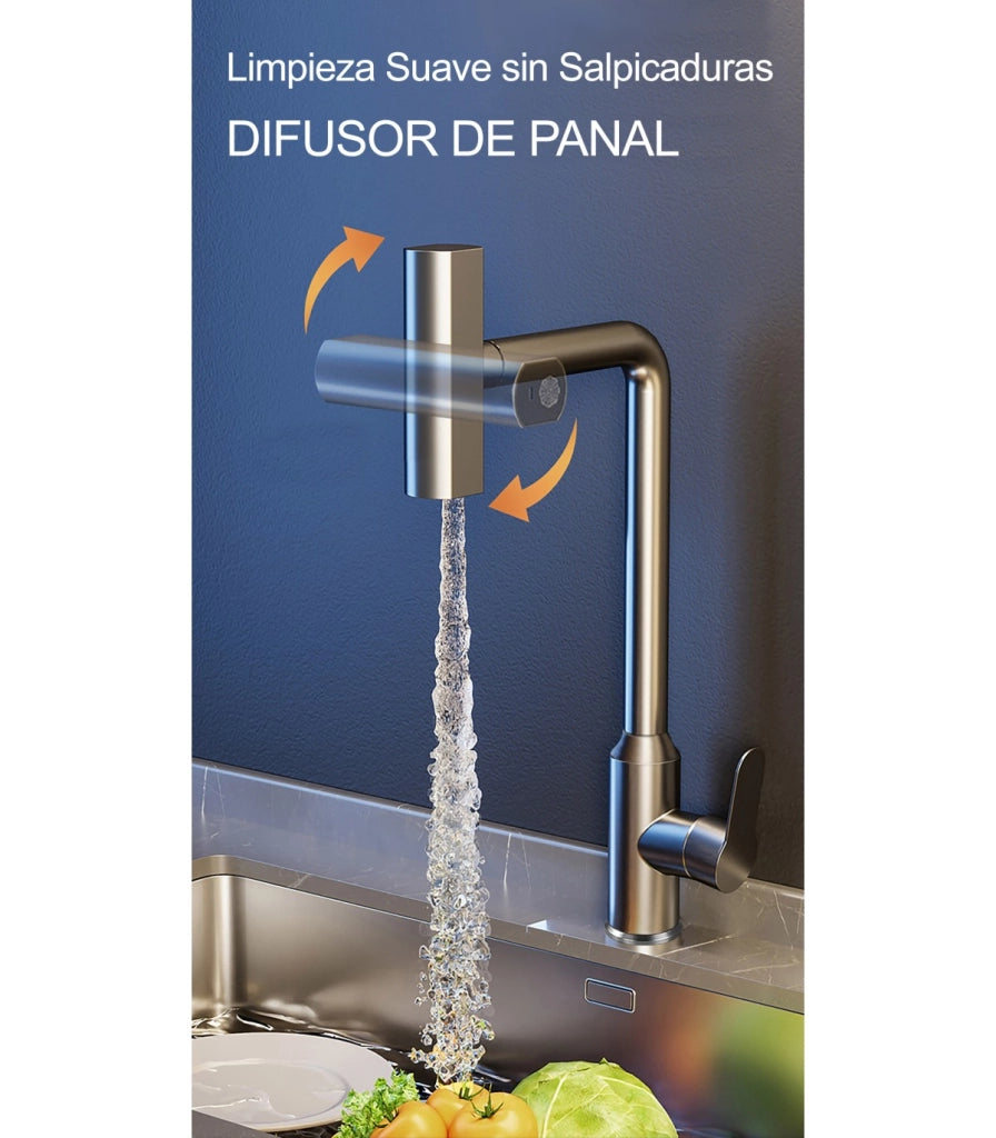 Rubinetto Cucina Cascada LH-188 | Rame Massiccio | Estraibile 3 Modi