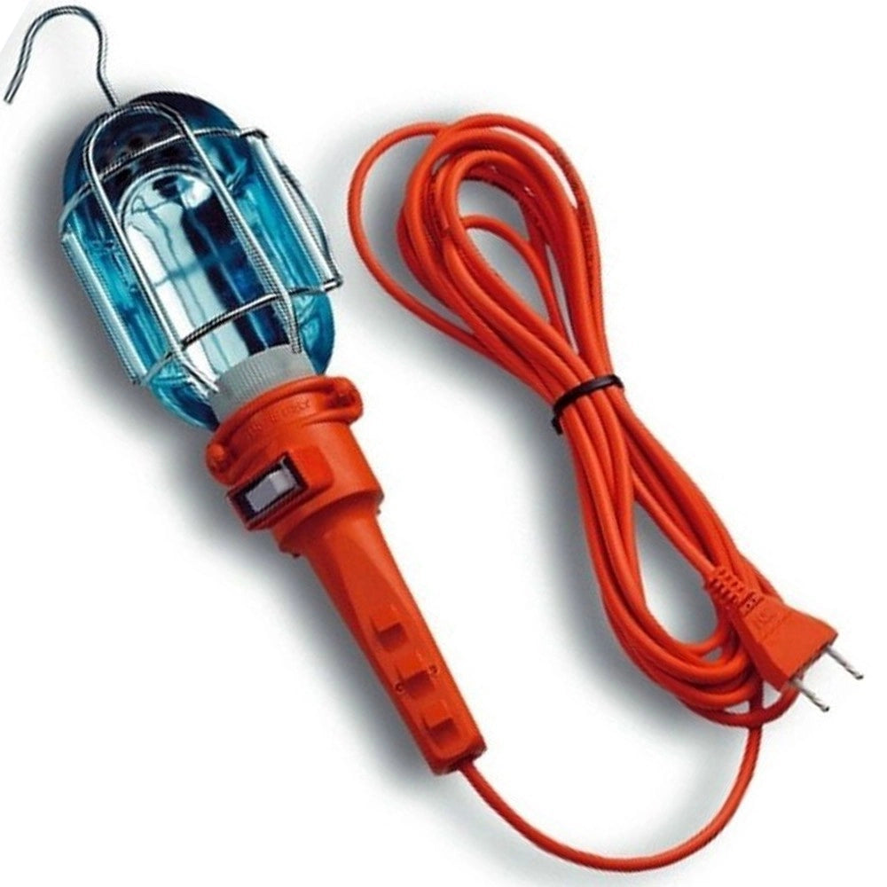 Trade Shop - Lampada Portatile Con 10 Mt Di Cavo Gancio Lavoro Viaggio Auto Camper Roulotte -