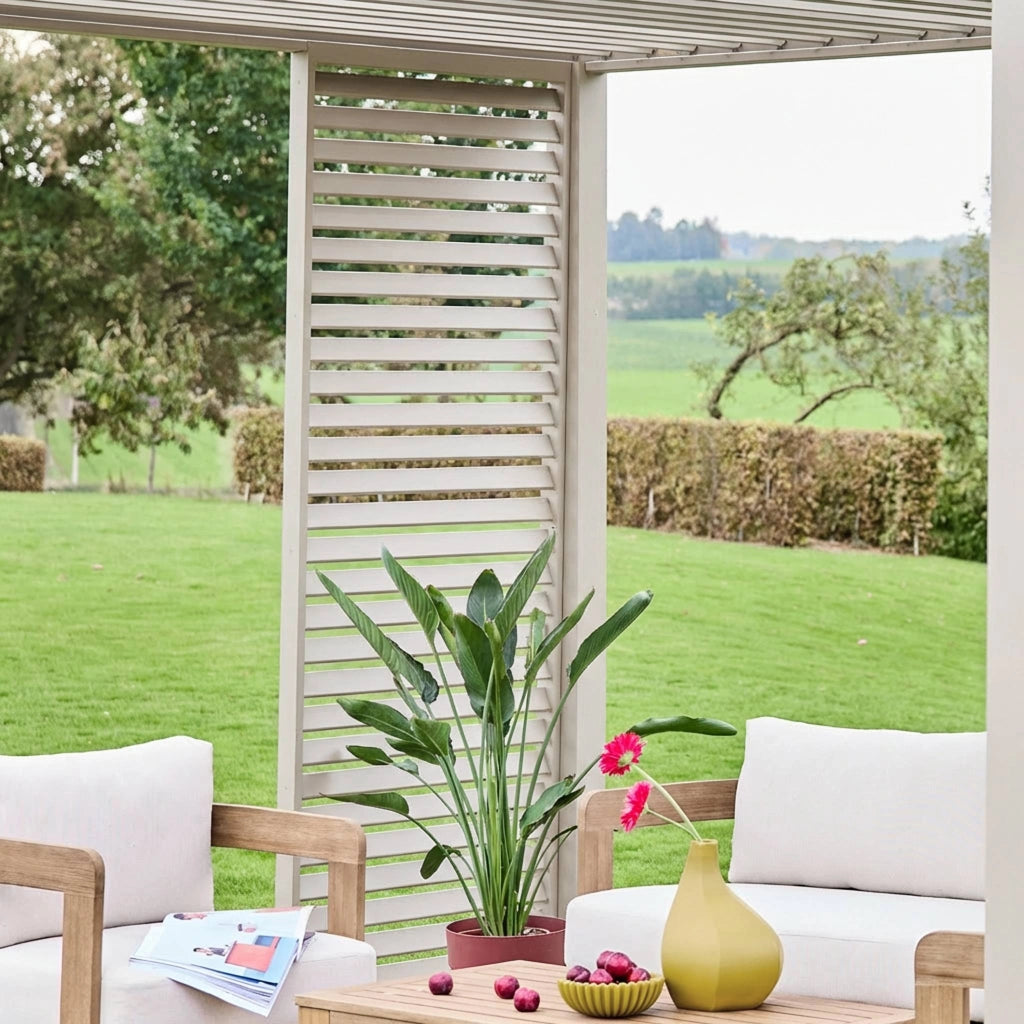 Persiana 1m in alluminio per pergola biocllimatica, beige