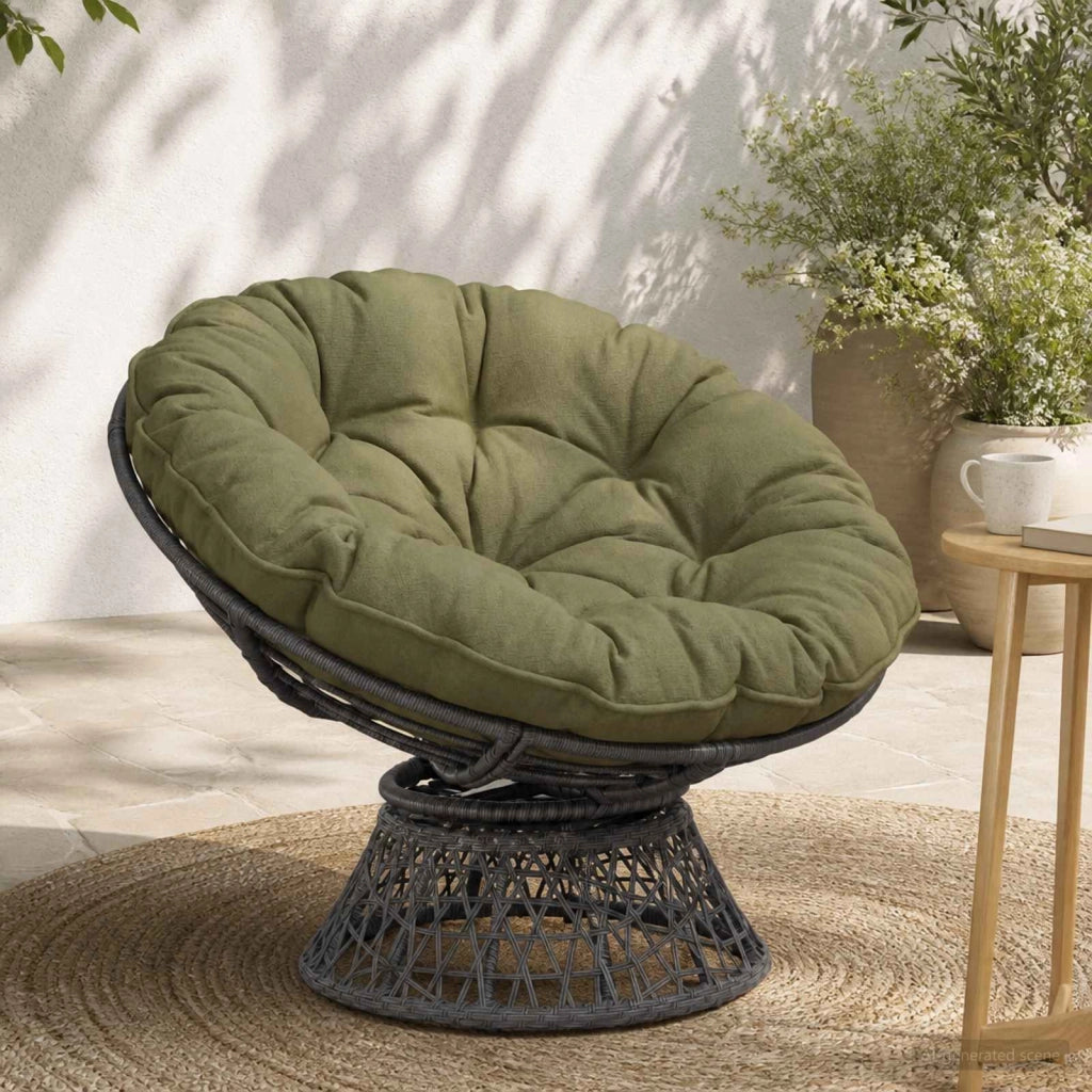Cuscino per Sedia Appesa VIANEN 100% Poliestere Verde Oliva 953998