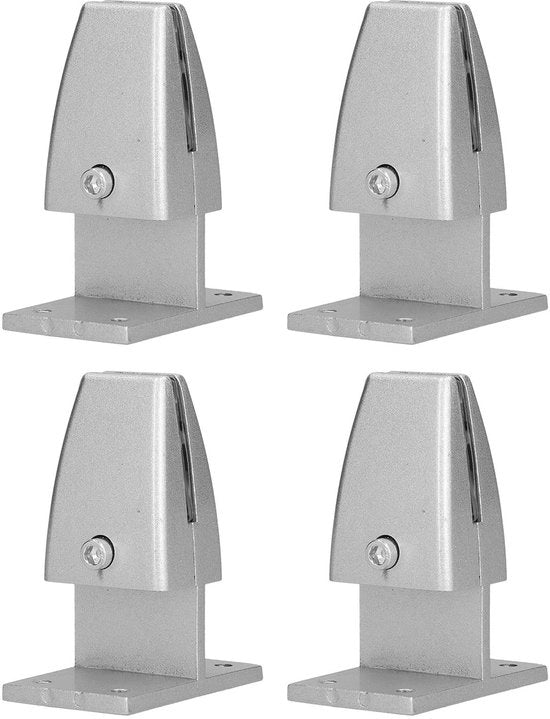 4 pezzi di fissaggio per parete divisoria in lega di alluminio - regolabile - facile da usare - dimensioni 43x70x93mm