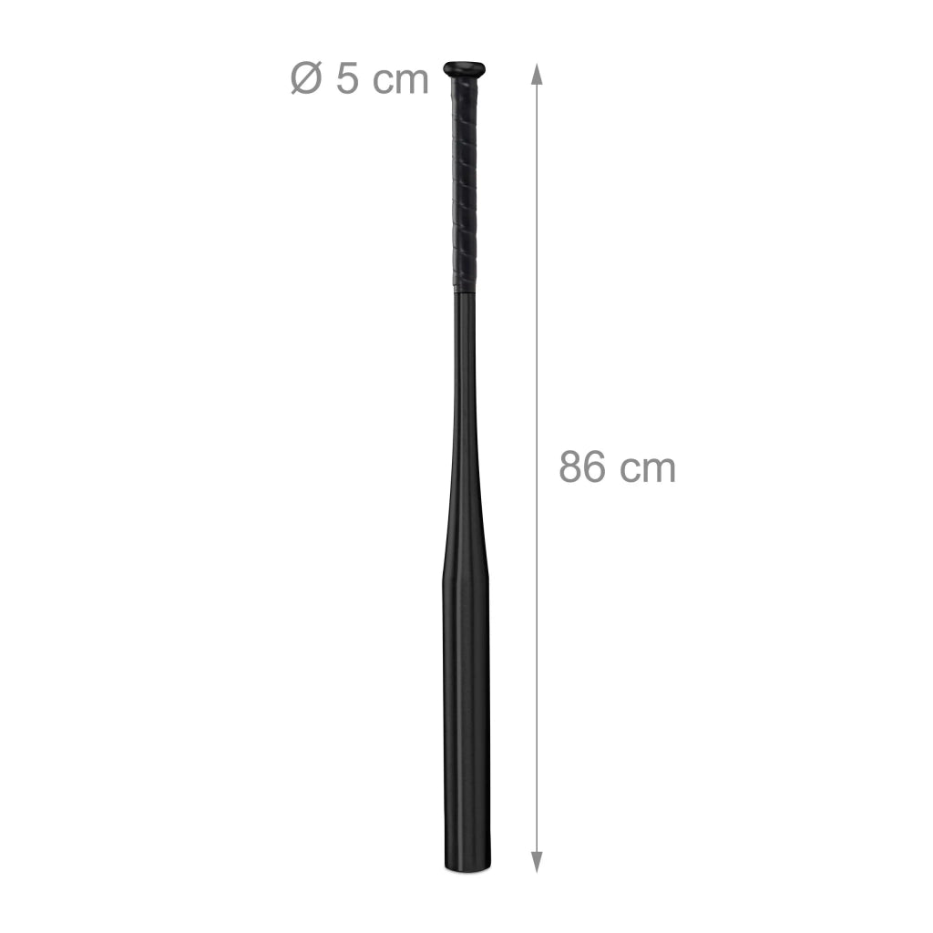 Mazza da baseball leggera da esterno 83 x 8 x 8 cm per palle morbide impugnatura ergonomica in alluminio nero 13_0013169