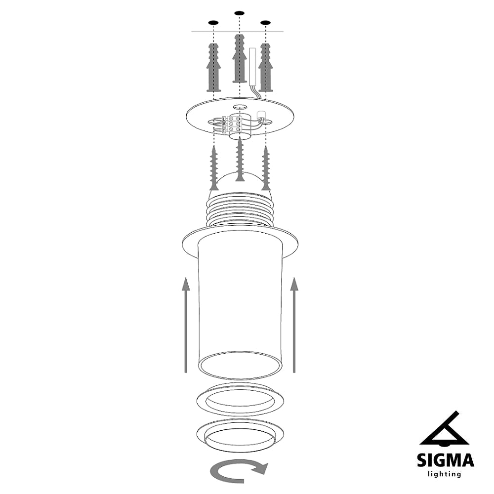 Plafoniera decorativa Sigma Sfera Ø90 nero oro E27
