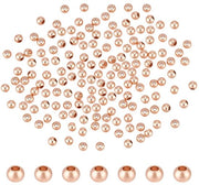 Brass Kralen Rose Goud 3mm senza Nodo 100 Stuks per Sieradori e Hobbisti