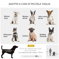 Passeggino per Cani 3 in 1 Convertibile in Borsa e Trasportino con Guinzaglio e Cuscino, Grigio