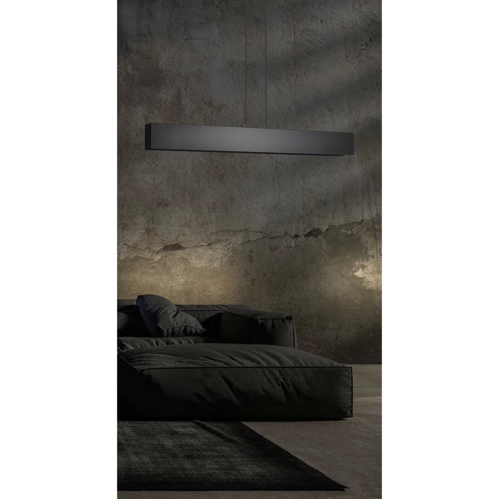 Lampadario Moderno 4 Luci Hachiman In Acciaio Nero