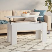 Tavolino da Salotto Bianco 101x49x52 cm in Legno Multistrato cod mxl 23894