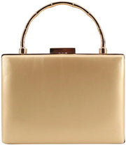 Borsa da sera per donne - borsa da sera in pelle imitata, borsa da sera lucidata, clutch, portafoglio per donne, sera, matrimonio (stile tedesco 13-oro)