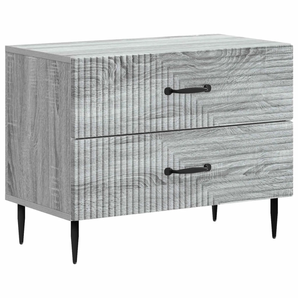 Armadio da Notte con cassetto Grigio Sonoma 62 x 34,5 x 47,5 cm