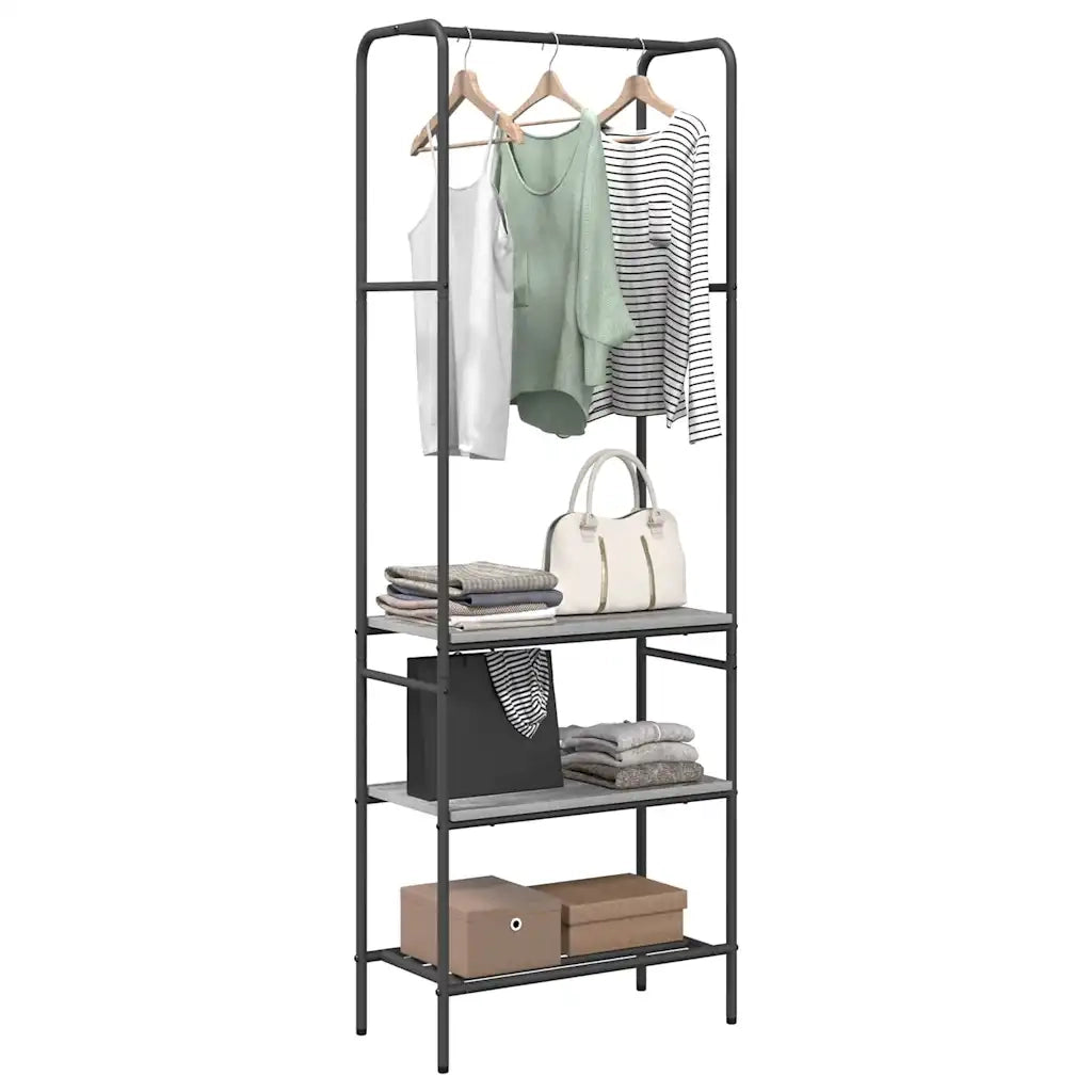 Stendibiancheria con lo scaffale Grigio sonoma 60 x 30 x 171 cm 868460