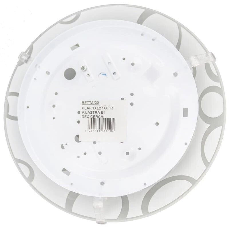 BETTA LAMPADA PLAFONIERA 1 LAMPADINA E27 30 CM CERCHI