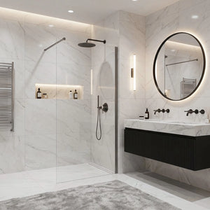 Parete Doccia Rea Flexi Transparent / Titan 100