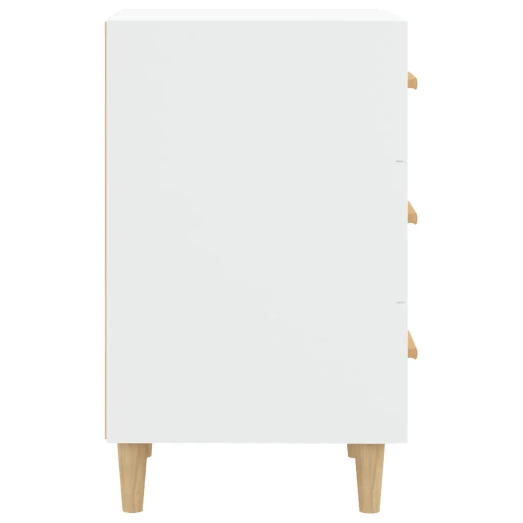Comodino Bianco 40x40x66 cm in Legno Multistrato cod mxl 31167