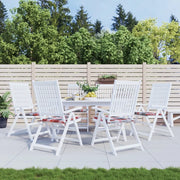 Cuscini per Sedia 6 pz a Quadri Rossi 50x50x3 cm Tessuto Oxford