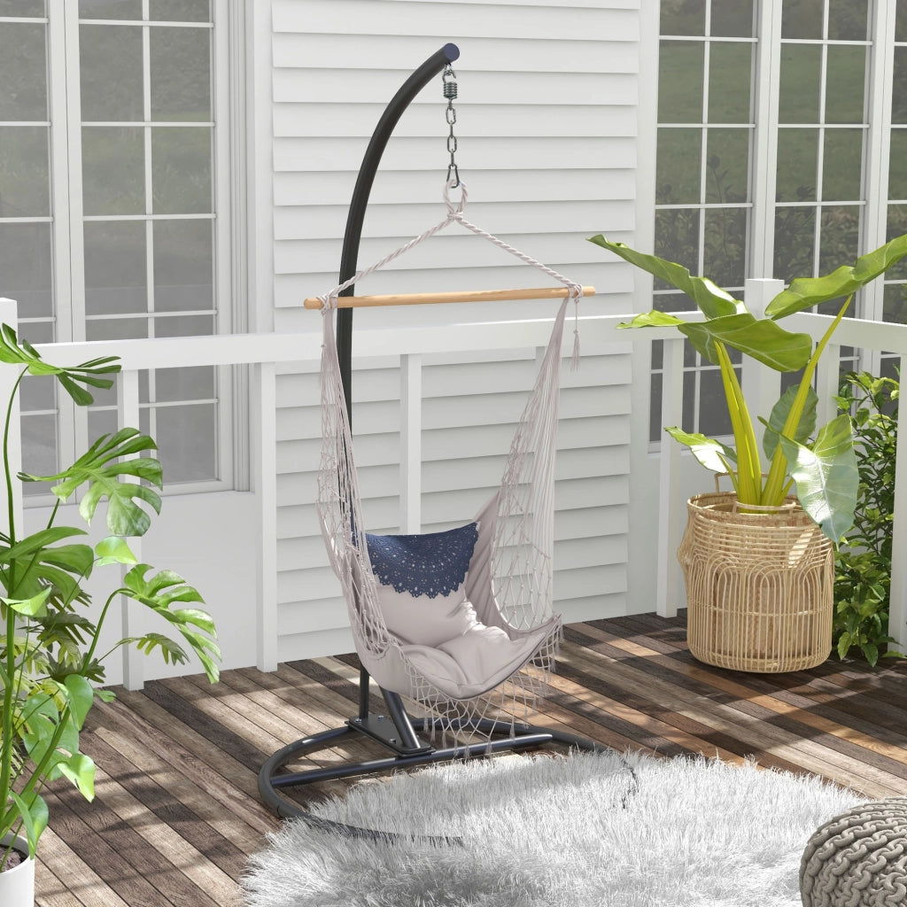 Sedia a dondolo con base ¨C zephmum ¨C metallo nero ?102x195 cm