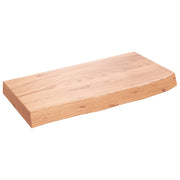 Ripiano Muro | Scaffale a Parete | Mensole Parete Marrone 60x30x(2-6) cm Massello Rovere Trattato