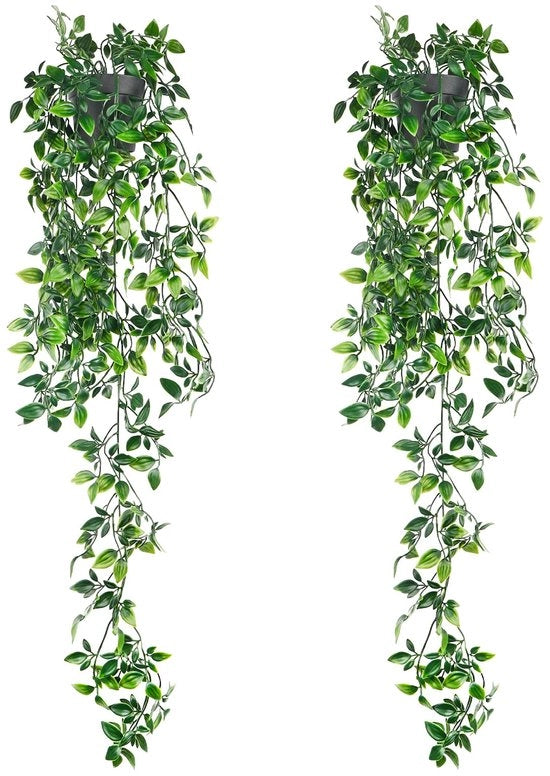 Pianta Artificiale da Appendere, Finta Foglia Mandala Senza Manutenzione Pianta Plastica da Appendere per Parete Cucina Porzione Pianta da Appendere per Decorazione