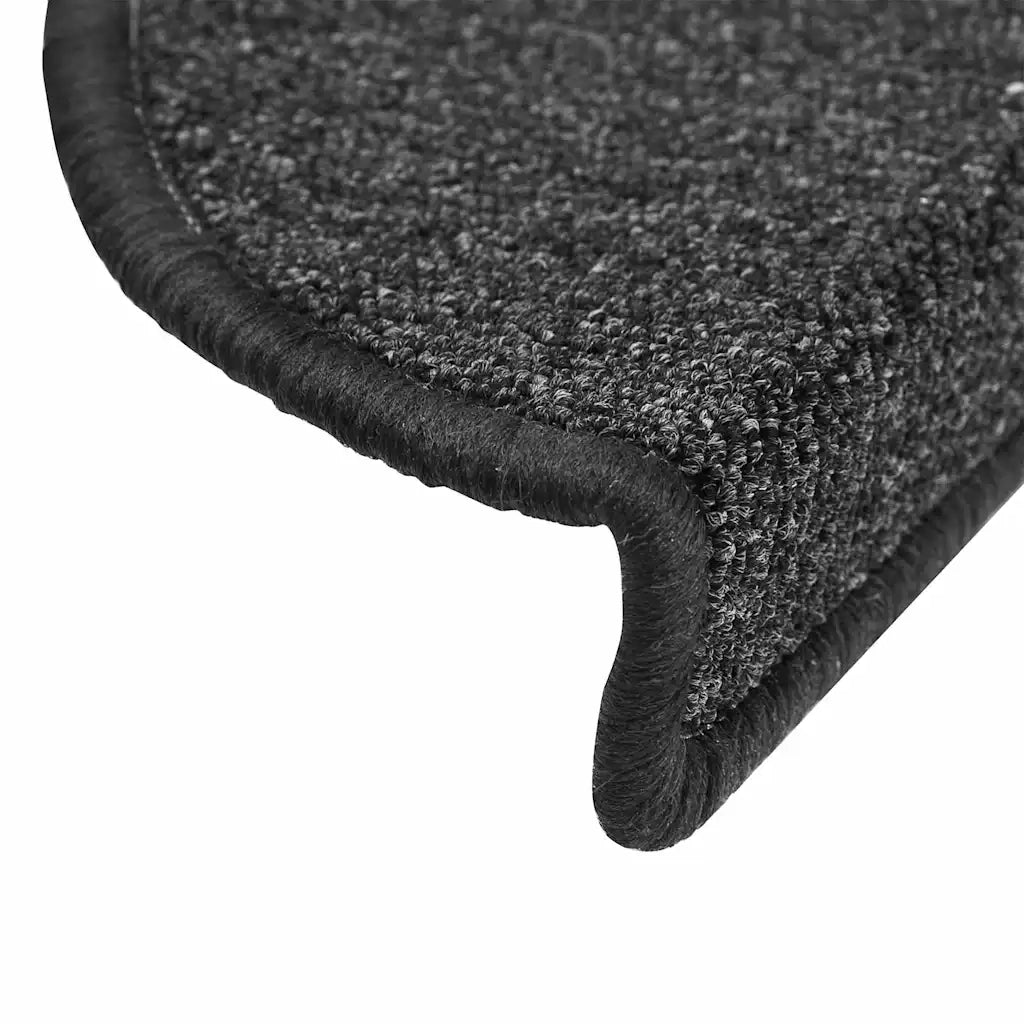 Tappetini per scale 30 pz 56x17x3 cm Antracite Semicircolari 3365733