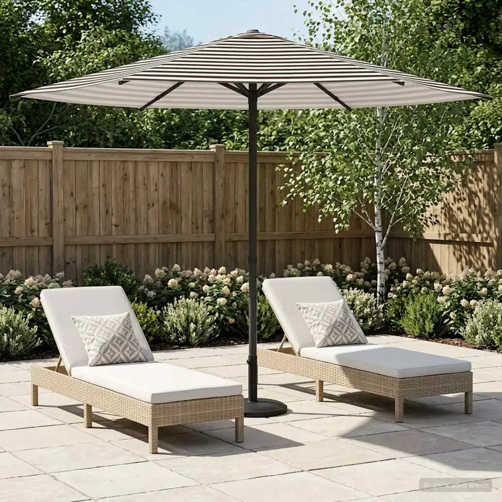 Ombrello da giardino 230 x 230 cm Poliestere Rettangolare 42036184