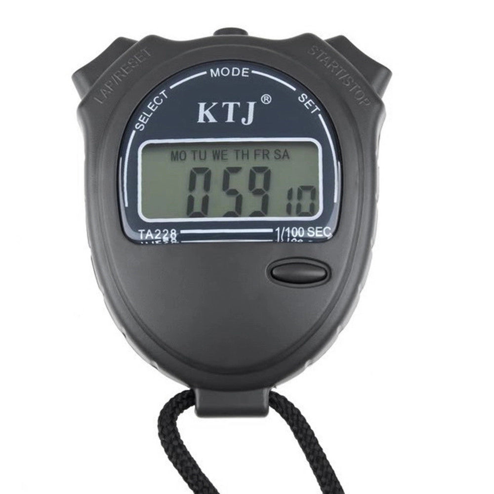 Trade Shop - Cronometro Cronografo Digitale Con Display Lcd Pro Sport Fitness Palestra Ta228 -