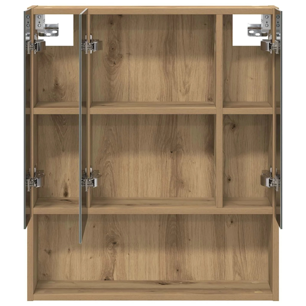 Mobiletto per specchio da bagno con porta Rovere Artigianale