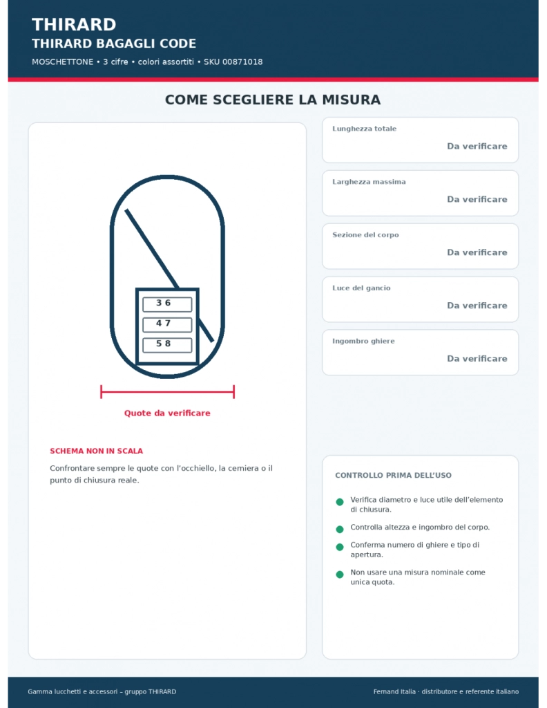 Moschettone con combinazione modificabile a 3 cifre, colori assortiti – Serrurerie de Picardie