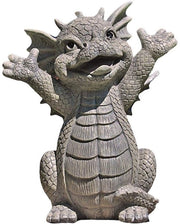 Statua di drago in resina per esterni - decorazione per giardino - decorazione per esterni - statua per muro - statua per giardino - decorazione per meditazione - statua zen