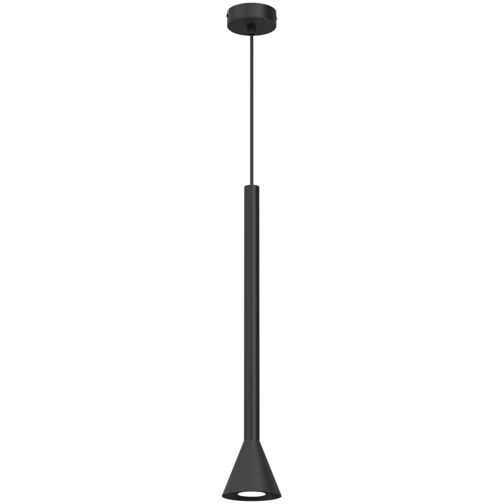 Lampada sospesa Mazzo 1xGU10 nera acciaio Luminex