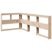 Testiera | Testata Libreria a L 80 cm in Legno Massello di Pino