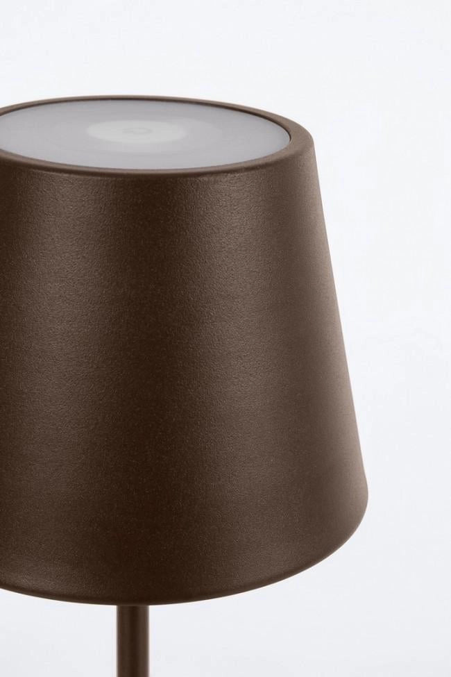 Lampada da Tavolo Ø12x38 cm in Acciaio Marrone