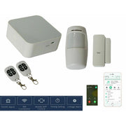 Trade Shop - Kit Allarme Antifurto Casa Wi-fi Wireless Sensore Porte Finestre 2 Telecomandi -