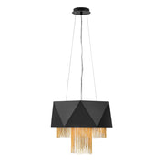 Lampada a sospensione Zuma nero/oro 6xE27 Ø45cm Hinkley