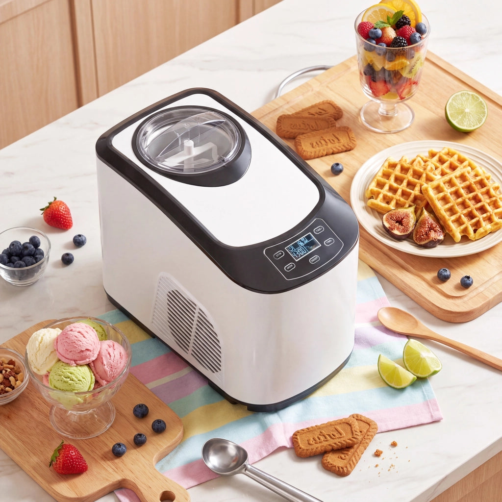 Gelatiera 1.5L Compressore Interno Bianca - zephmum - Bianca 1.5L