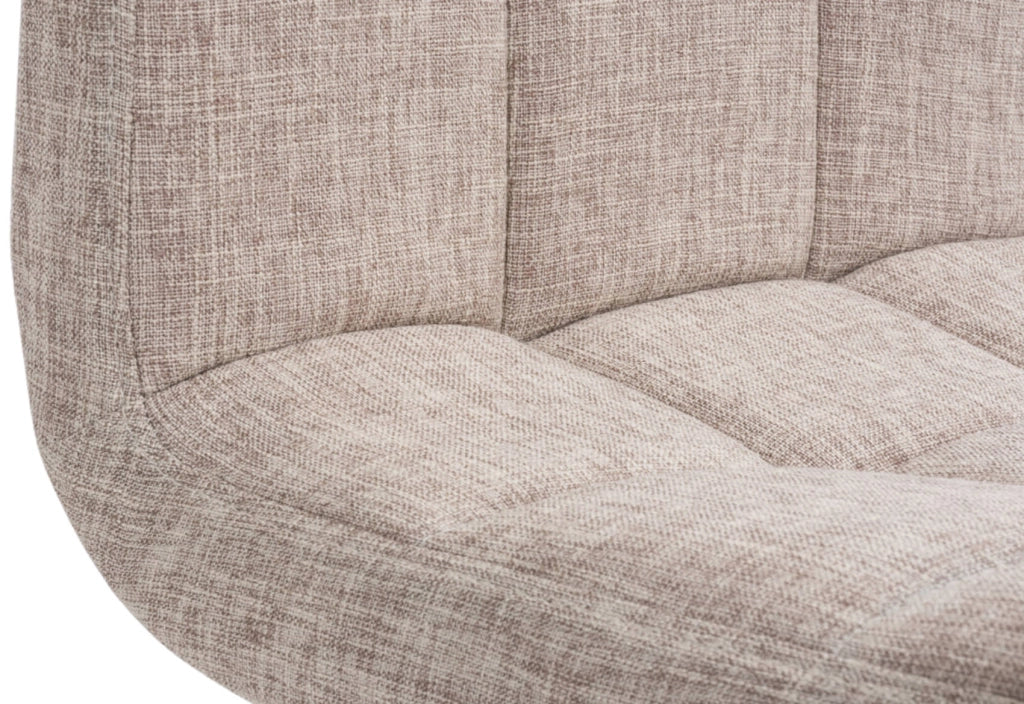 Set di 2 sgabelli Peru in tessuto crema