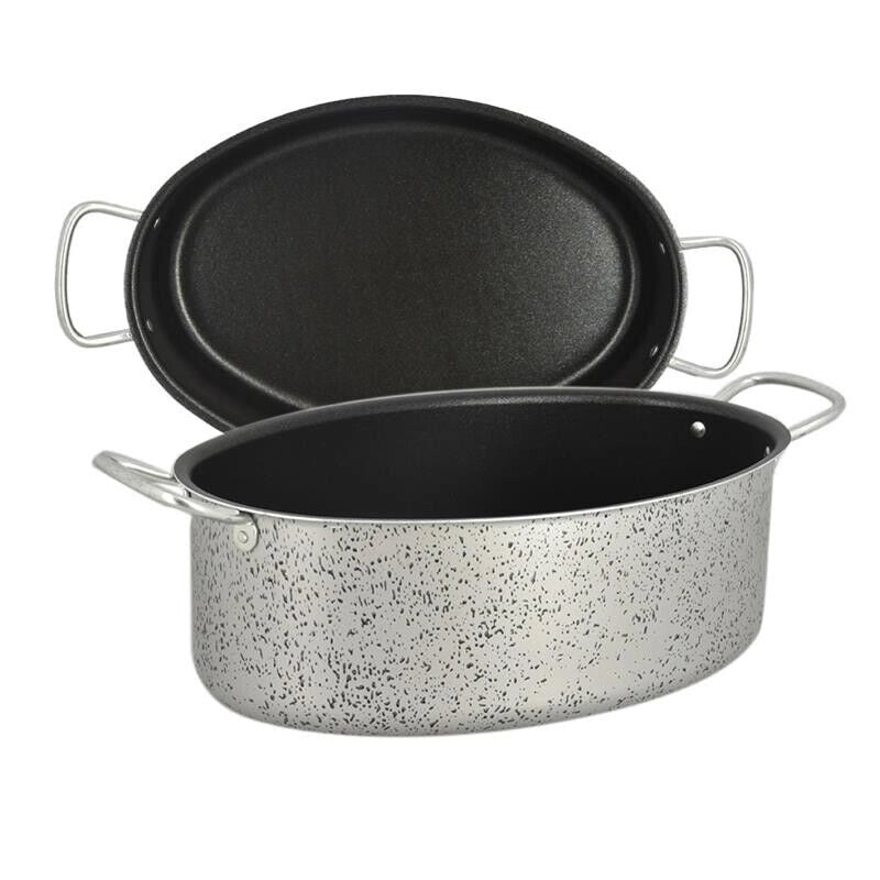 MA MAISON CASSERUOLA OVALE LINEA ALESSIA 32 CM ANTIADERENTE E ANTIGRAFFIO IN ALLUMINIO