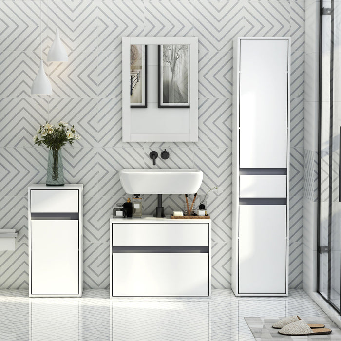 Mobile Sottolavello da Bagno 67x36x52 cm in Legno  Bianco