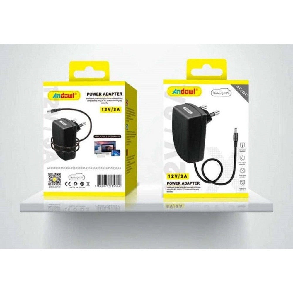 Trade Shop - Alimentatore Universale Stabilizzato Adattatore Alimentazione Ac/dc 12v 3a Q-12v -