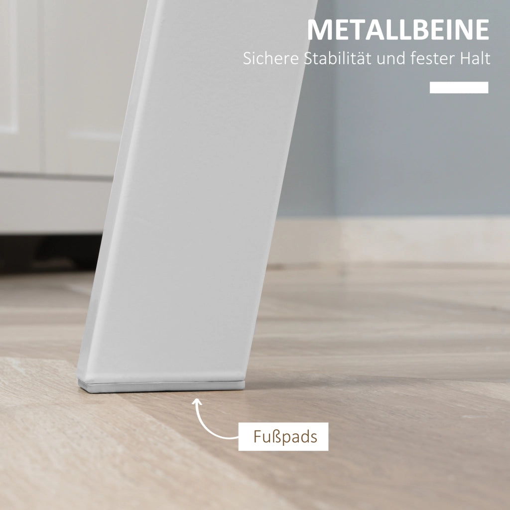 TAVOLO Rotondo 72 x 75 cm Bianco in MDF per 2 persone