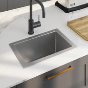 Lavello da Cucina Lavorato a Mano con Filtro in Acciaio Inox cod mxl 53392