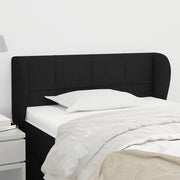Testiera ad Orecchio Nera 93x23x78/88 cm in Tessuto 3117128
