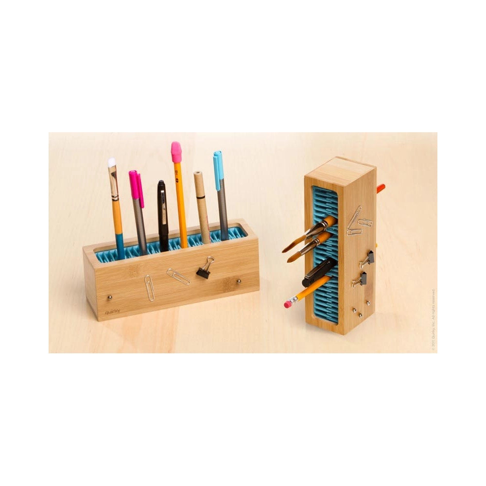 Trade Shop - Organizer Da Tavolo Scrivania Porta Penne Pennelli Trucco Makeup 18x6x7cm -