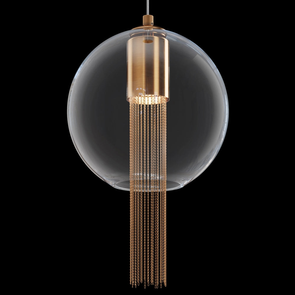 Maytoni Sospensione contemporanea Flusso 1 luce GU10 bronzo metallo vetro