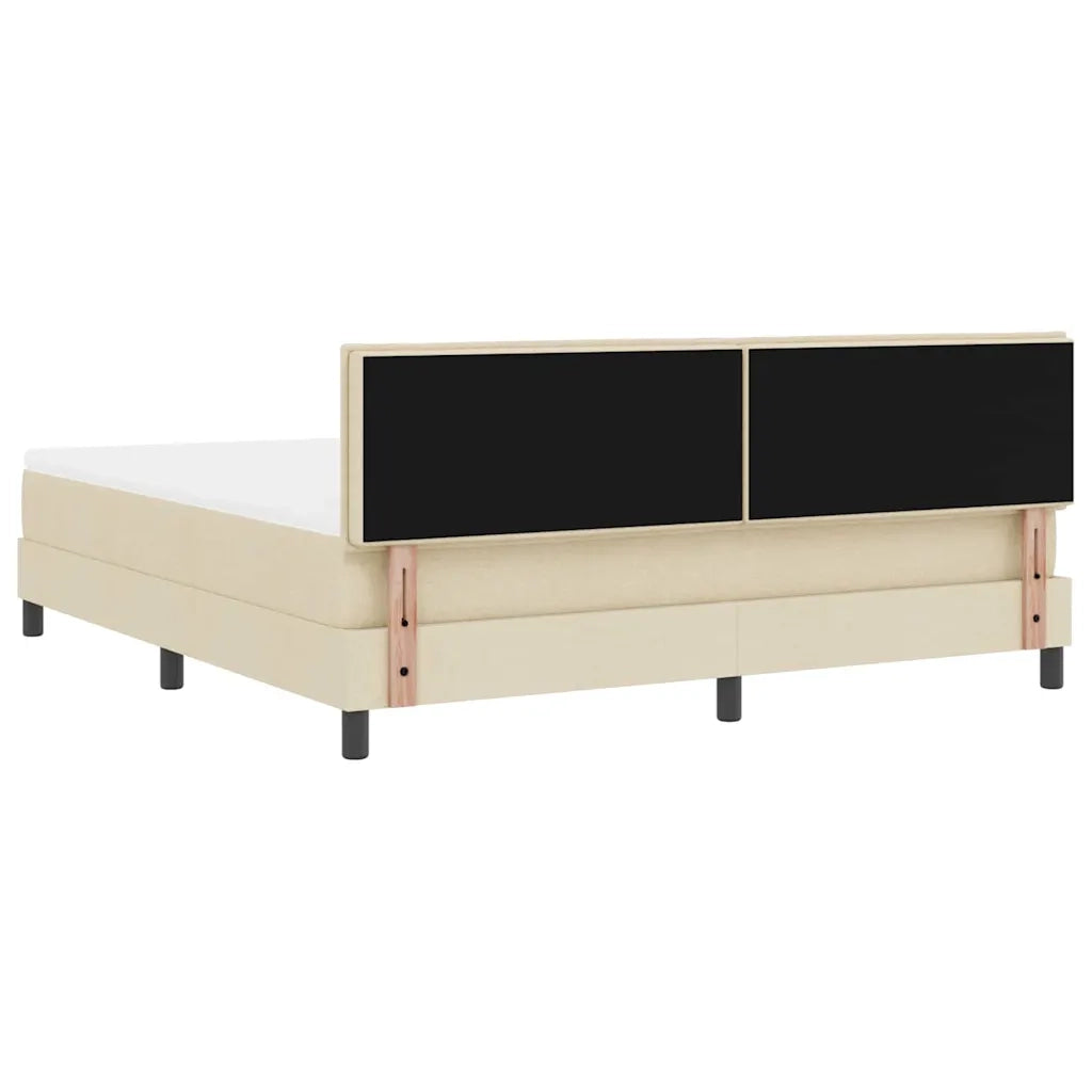 Letto a molle con cuscino Crema 180 x 200 cm Tessuto 3338788